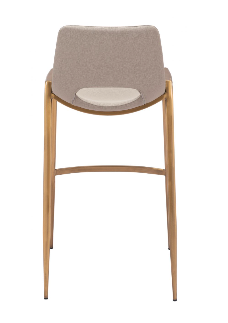 Desi Barstool Beige & Gold