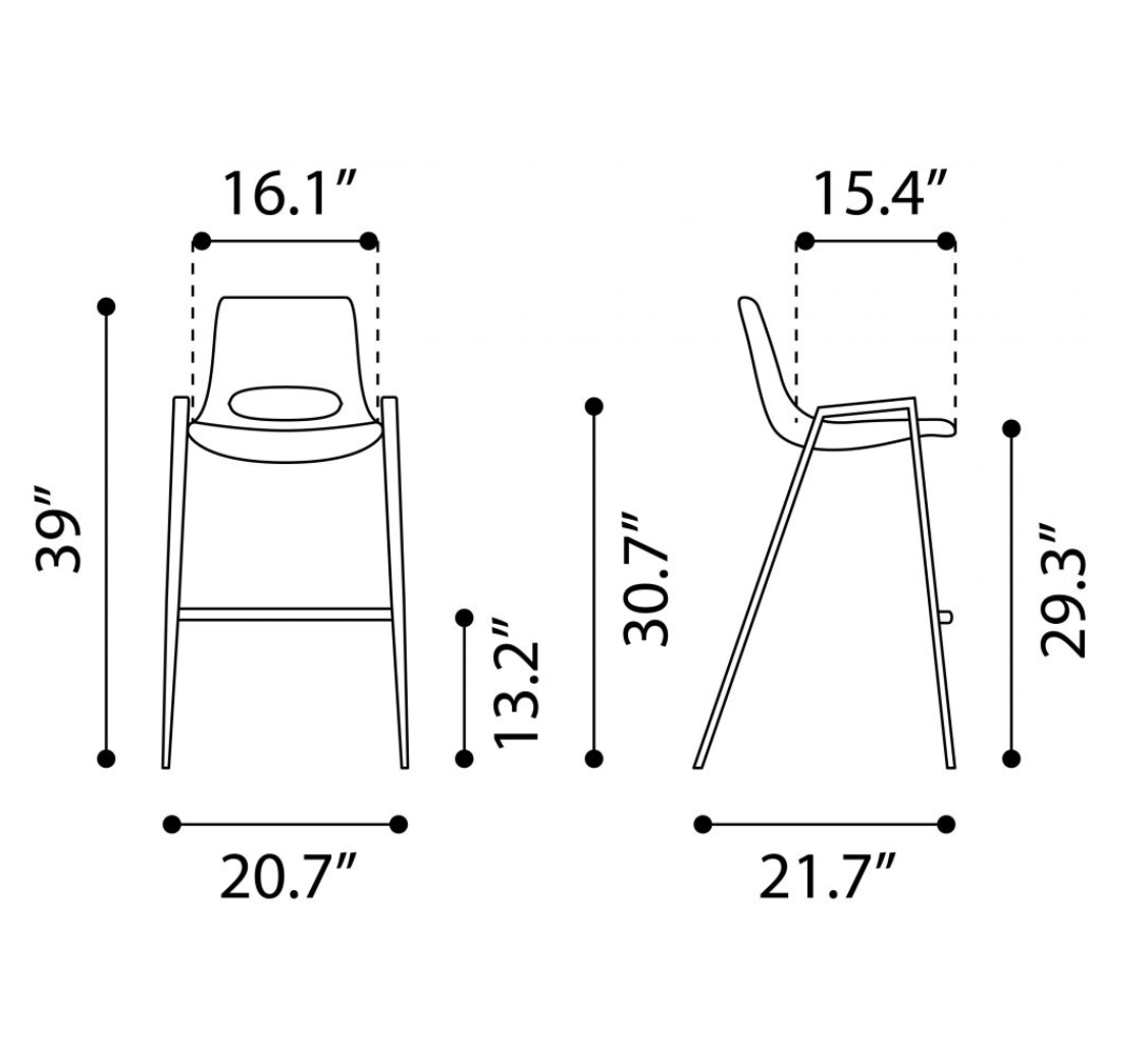 Desi Barstool Beige & Gold